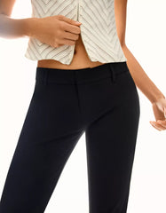 Low-rise boot-cut pants