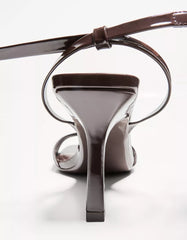 High-heel sandals with ankle strap