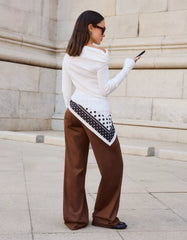 Asymmetric gathered sweater