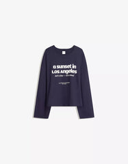 Printed boxy-fit long sleeve T-shirt