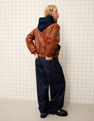 Leather effect jacket