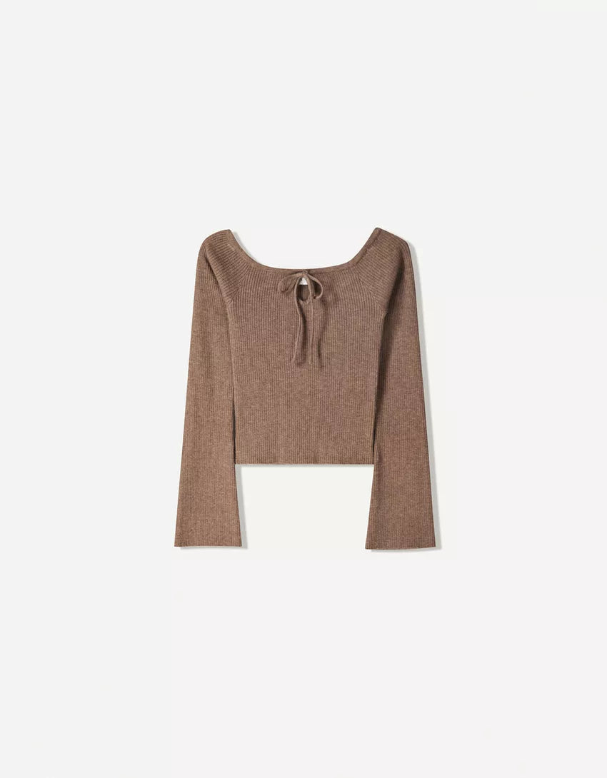 Sweater with tie detail