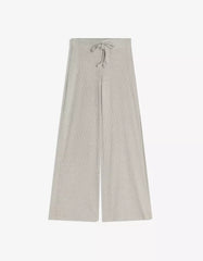 Soft ribbed wide-leg pants