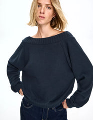 Open-back knit  sweater