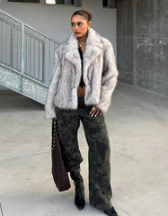 Faux fur jacket