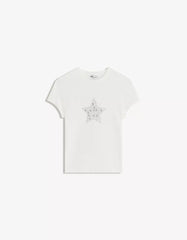 Short sleeve studded T-shirt