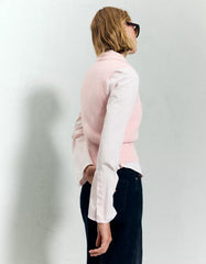 Faux fur polo collar vest