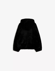 Faux fur hooded jacket