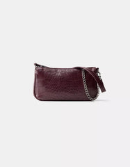 Leather effect mini handbag