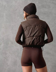 Cropped puffer vest