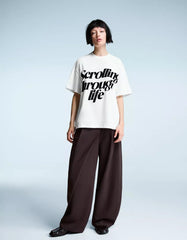 Printed short sleeve oversize T-shirt