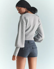 Fitted ribbed cardigan