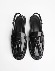 Tassel loafer mules