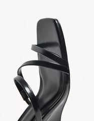 High-heel wedge sandals