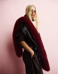 Faux fur stole