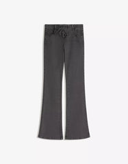 Lace-up flared pants