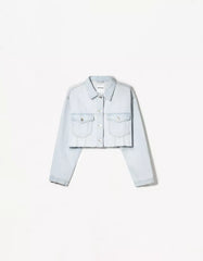 Cropped denim jacket