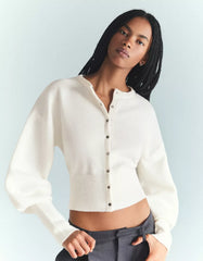 Fitted ribbed cardigan