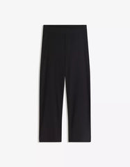 Knit capri trousers with side vents