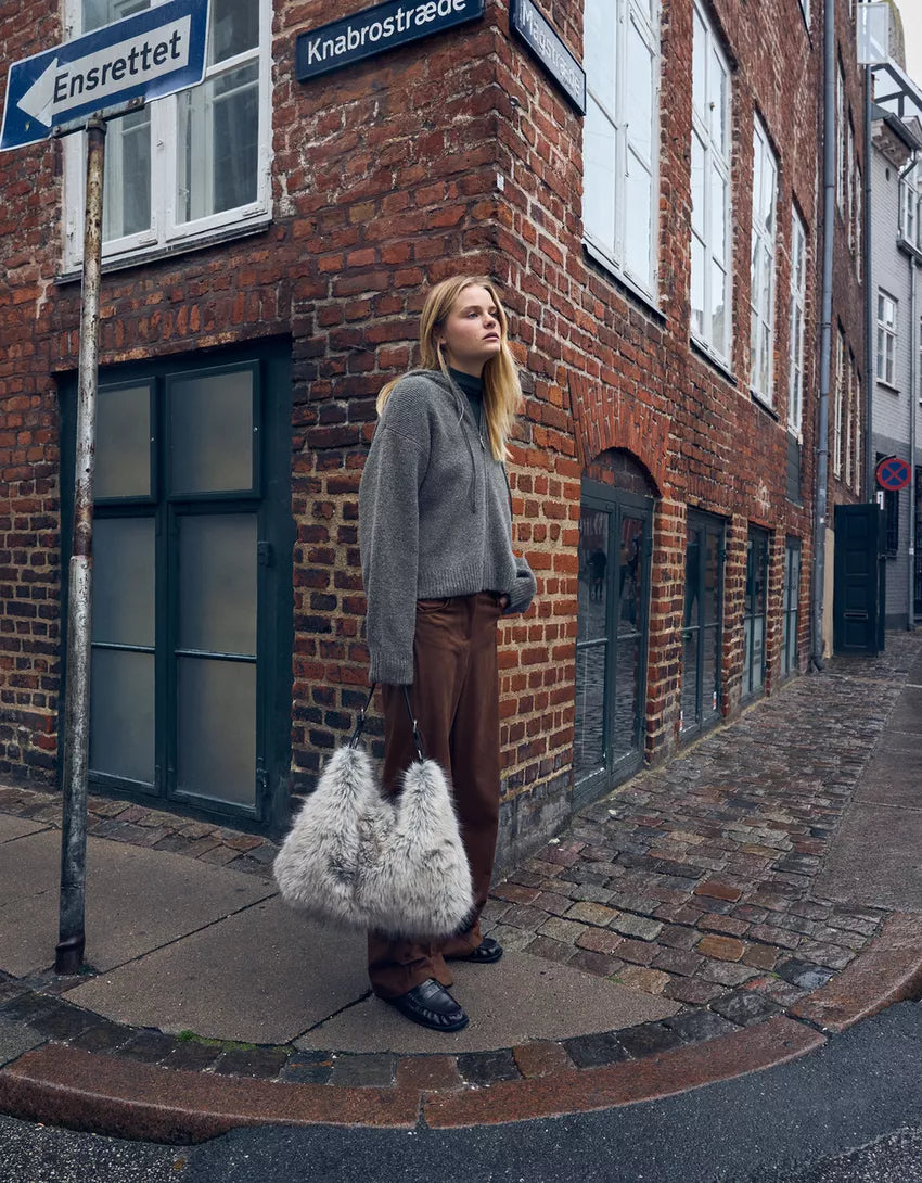 Zip-up cardigan with hood