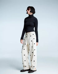 High neck ribbed sweater