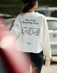 Printed boxy-fit long sleeve T-shirt