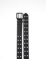 Faux leather belt with eyelets