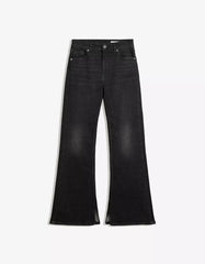 Flared jeans with slit