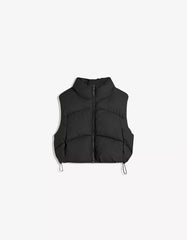 Cropped puffer vest