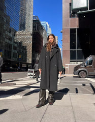 Long drop-shoulder coat