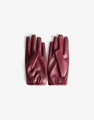 Leather effect gloves