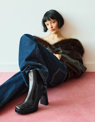 Platform heel ankle boots