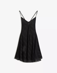 Tulle mini dress with rhinestones