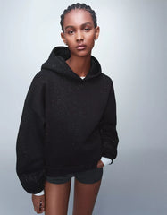 Glitter hooded sweatshirt