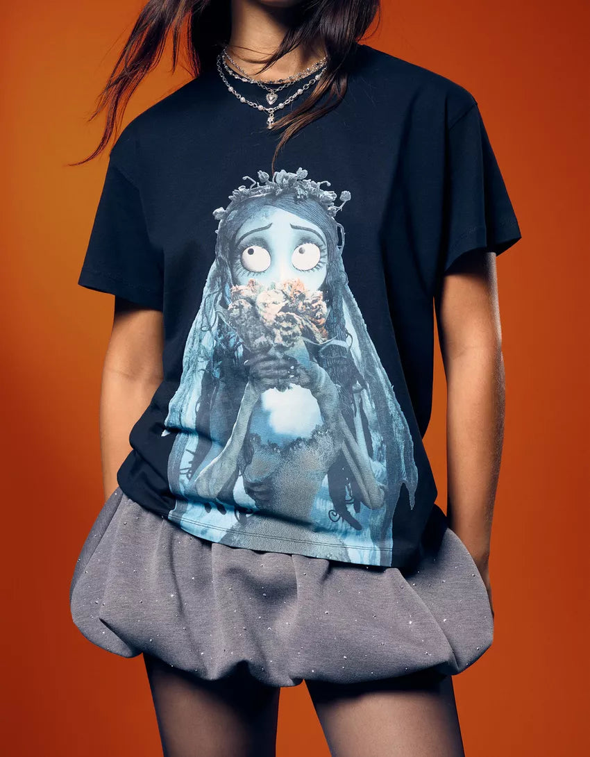 Corpse Bride print short sleeve T-shirt