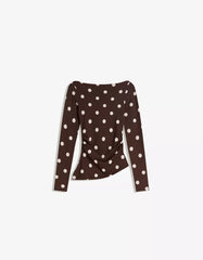 Long sleeve asymmetric T-shirt