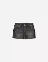 Denim mini skort