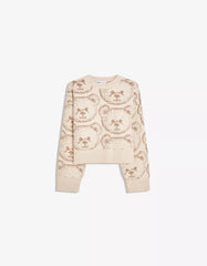 Printed jacquard sweater