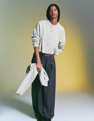 Soft touch button-up cardigan